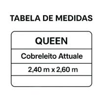 Cobre-Leito Atualle Corttex Liso Queen com Porta-Travesseiro