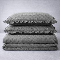 Cobre Leito Balle Casal King 3 peças Colcha Cama Cinza Cobre Leito Balle Casal King 3 peças Colcha Cama Cinza