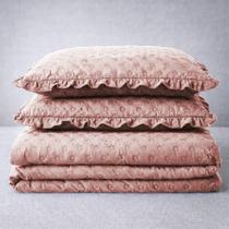 Cobre Leito Balle Casal King 3 peças Colcha Cama Rosê Cobre Leito Balle Casal King 3 peças Colcha Cama Rosê