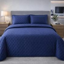 Cobre Leito Balle Casal Queen 3 peças Colcha Cama Azul Cobre Leito Balle Casal Queen 3 peças Colcha Cama Azul