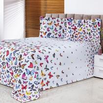 Cobre Leito Bella Natureza Casal Queen SEM Enchimento de Manta 03 Peças