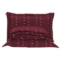 Cobre Leito Bordado 400 Fios Heitor Casal Padrão 100% Poliéster - Vermelho