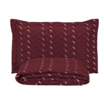 Cobre Leito Bordado 400 Fios Heitor Solteiro 100% Poliéster - Vermelho
