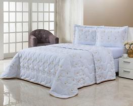 Cobre Leito Bordado Cama King 3 Peças Dupla Face 180 Fios