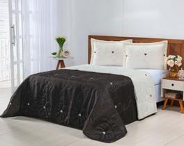 Cobre Leito Bordado Costela Adão Solteiro King 2 Peças Dupla