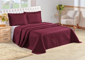 Cobre Leito Cama Casal Queen 3 Peças Liso Matelado