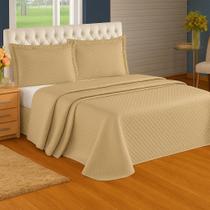 Cobre Leito Cama Casal Queen 3 Peças Liso Matelado Cobre Leito Cama Casal Queen 3 Peças Liso Matelado