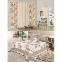 Cobre Leito Casa Show Titan Queen 5 Peças + Cortina Palha Cobre Leito Casa Show Titan Queen 5 Peças + Cortina Palha