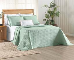 Cobre Leito Casal Box Padrão Percale Bordado Colcha Lisa Verity 3 Peças