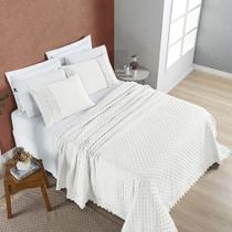 Cobre Leito Casal Divino Lese 3 Peças Dupla Face - Branco - 100% Poliéster Cobre Leito Casal Divino Lese 3 Peças Dupla Face - Branco - 100% Poliéster