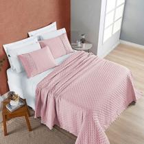 Cobre Leito Casal Divino Lese 3 Peças Dupla Face - Rosa Cobre Leito Casal Divino Lese 3 Peças Dupla Face - Rosa