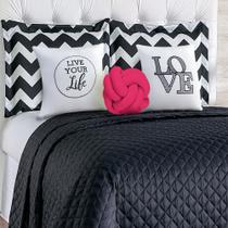 Cobre Leito Casal Isabela Pink Casaborda 8 Peças