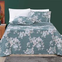 Cobre Leito Casal King Dupla Face 200 Fios Colcha Avere 3 Peças