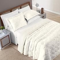 Cobre Leito Casal Lint Micropercal 300fios 3pç 100% Poliéster - Offwhite Cobre Leito Casal Lint Micropercal 300fios 3pç 100% Poliéster - Offwhite