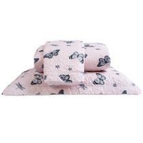 Cobre Leito Casal Padrão Bouti Basic Estampado 180 Fios 3 Peças - Mariposa