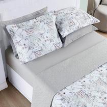 Cobre Leito Casal Padrão Cotton Select Dupla Face 200 Fios 3 Peças - Protea Cobre Leito Casal Padrão Cotton Select Dupla Face 200 Fios 3 Peças - Protea