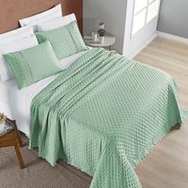 Cobre Leito Casal Padrão Nobless 200 Fios 3 Peças - Salvia