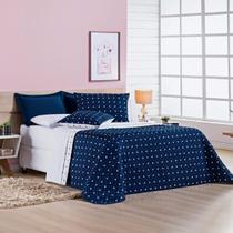 Cobre Leito Casal Petit Poá 200 Fios Toque Macio 03 Peças Marinho Cobre Leito Casal Petit Poá 200 Fios Toque Macio 03 Peças Marinho