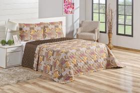 Cobre Leito Casal Queen 03 Peças Sthefany Estampado Cobre Leito Casal Queen 03 Peças Sthefany Estampado