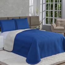 Cobre Leito Casal Queen Colcha com Porta Travesseiro 3 Peças Matelassê