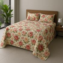 Cobre Leito Casal Queen LEAL Avulso Matelado Estampado Sortido
