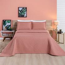 Cobre Leito Casal Ravena 200 Fios 3 Pçs Rosê
