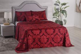 Cobre Leito Casal Vermelho 3 peças Cobre Leito Casal Vermelho 3 peças