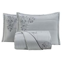 Cobre Leito Colcha 100 Algodão London Bordado Dupla Face King 3 Peças