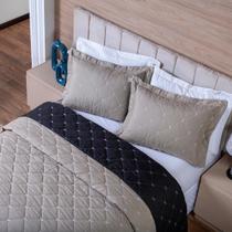 Cobre Leito Colcha 400 Fios 2 Porta Travesseiros Dupla Face Aba Zíper Solteiro Casal Queen King Macio Toque Suave Micropercal