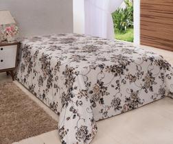 Cobre Leito Colcha Avulso Piquet Floral Bege Casal Hotel Pousada