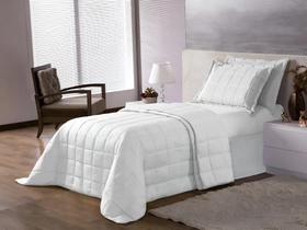 Cobre Leito Colcha Basic Solteiro 2 Peças Cor Branco