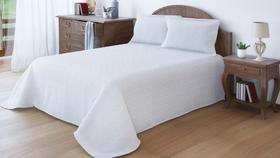 Cobre Leito Colcha Branca Kit Classic Versatil Casal Queen