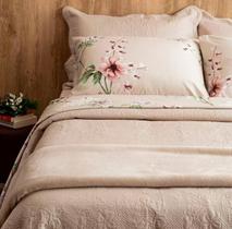 Cobre Leito Colcha Cama Casal 3 Peças Fiore