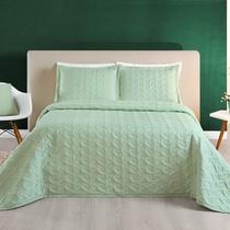 Cobre Leito Colcha Cama King Àgata 3 Peças 200 Fios Acabamento Bordado