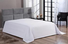 Cobre Leito Colcha Cama King Piquet Branco Algodão Hotel