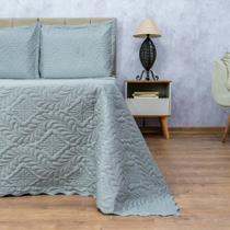 Cobre Leito Colcha Camili Queen 3 Pçs Matelado Ultrassônico Dupla Face