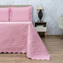 Cobre Leito Colcha Camili Super King 3 pçs Matelado Dupla Face