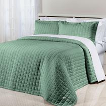 Cobre Leito Colcha Casal King Basic 200 Fios Matelado Algodão 03 Peças