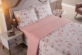 Cobre Leito Colcha Casal Padrão 3 Peças Tulipa 100% Algodão Dupla Face Matelado Cobre Leito Colcha Casal Padrão 3 Peças Tulipa 100% Algodão Dupla Face Matelado
