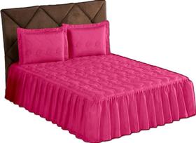 Cobre Leito Colcha Casal Padrão Bordada Margadona 3 Peças Cor Rosa Cobre Leito Colcha Casal Padrão Bordada Margadona 3 Peças Cor Rosa