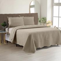 Cobre Leito Colcha Casal Queen Dupla Face com Toque Macio 200 Fios Ultrasonic 03 Peças Bulet