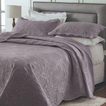 Cobre Leito Colcha Casal Queen Pratika Dupla Face 03 Peças - Lavanda - 100% Poliéster Cobre Leito Colcha Casal Queen Pratika Dupla Face 03 Peças - Lavanda - 100% Poliéster