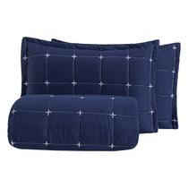 Cobre Leito Colcha Lisboa Dupla Face Bordado Queen