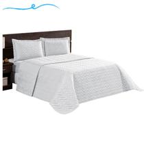 Cobre Leito Colcha para Cama King Size 3 Peças 3 00 X 2 60 Cor Branco