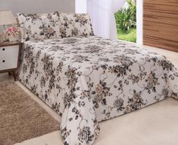 Cobre Leito Colcha Piquet Algodão Floral Hotel Pousada