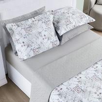 Cobre Leito Colcha Queen 3 Peças Cotton Select 200 Fios Estampado Cobre Leito Colcha Queen 3 Peças Cotton Select 200 Fios Estampado