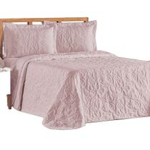 Cobre Leito Colcha Queen Mobili 03 Peças - Rosê - 100% Poliéster