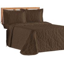 Cobre Leito Colcha Queen Mobili 03 Peças - Tabaco - 100% Poliéster Cobre Leito Colcha Queen Mobili 03 Peças - Tabaco - 100% Poliéster
