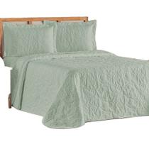 Cobre Leito Colcha Queen Mobili 03 Peças - Verde - 100% Poliéster