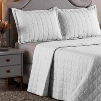 Cobre Leito Colcha Solteiro 2 Peças Matelado Branco Percal 100% Algodão